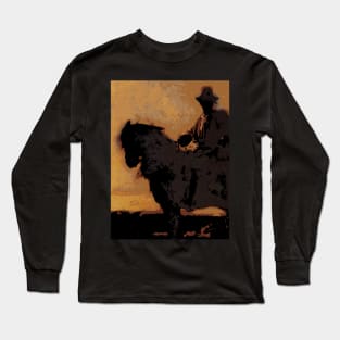 Berger a cheval dans la campagne de Rome Rust Gaucho Long Sleeve T-Shirt